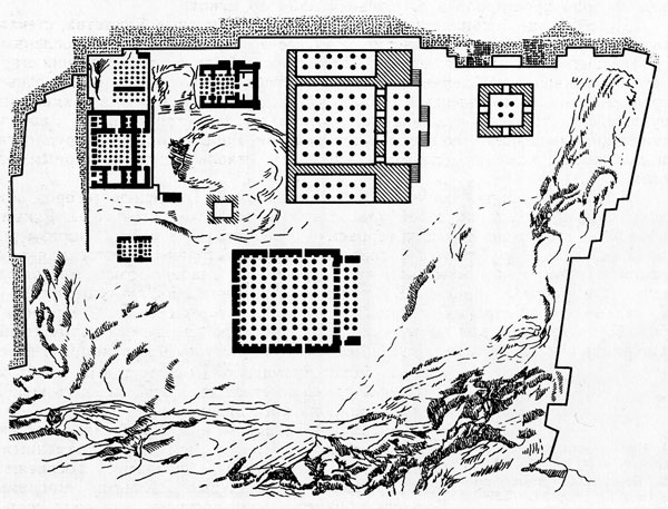 15. Персеполь (резиденция персидских царей). 520-460 гг. до н.э. План комплекса