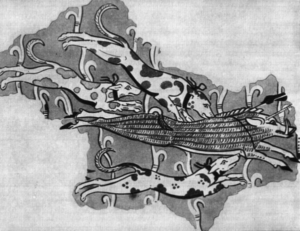 72. Фресковая роспись в критском стиле, Микены. II тысячелетие до н.э.
