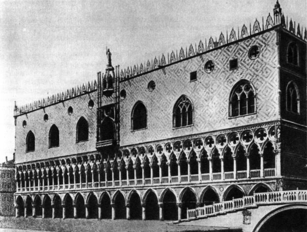 118. Дворец дожей в Венеции. Первоначальная постройка 1309-1340 гг. с позднейшими добавлениями