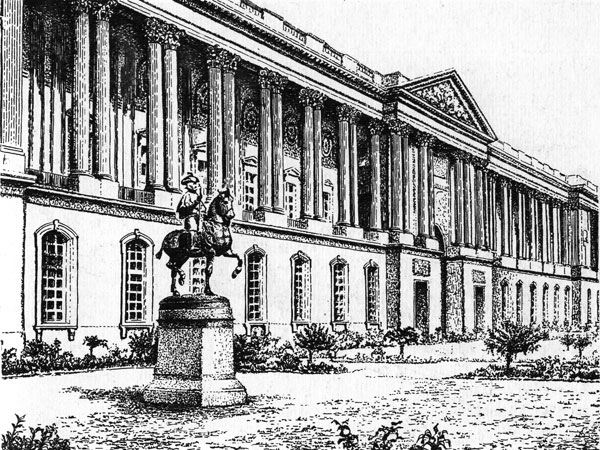 132. Восточный фасад Лувра в Париже. 1667 г.