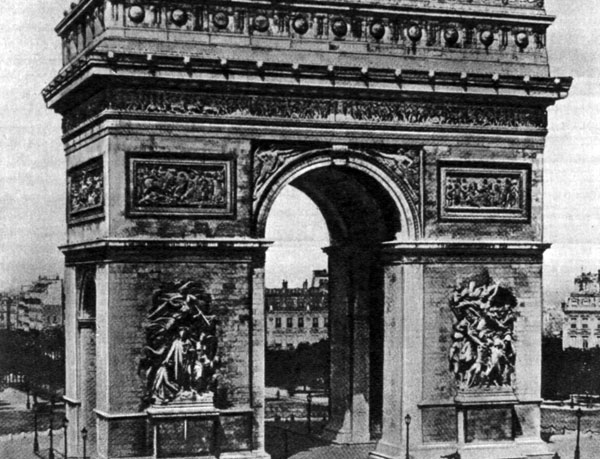 137. Триумфальная арка на площади Звезды в париже. 1806-1836 гг. Арх. Ж. Шальгрен
