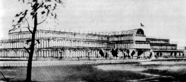 193. Хрустальный дворец - павильон на всемирной выставке 1851 г. в Лондоне. Инж. Дж. Пэкстон