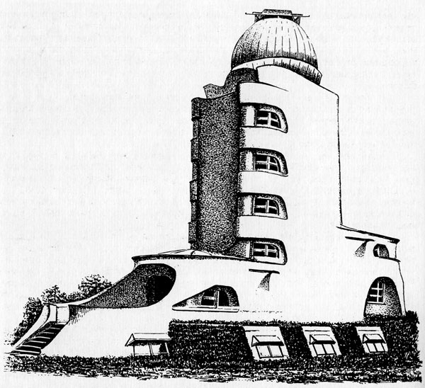 205. Астрофизическая лаборатория (Башня Эйнштейна) в Потсдаме, Германия. 1920-1921 гг. Арх. Э. Мендельсон