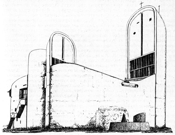228. Церковь в Роншане, Франция. 1950-1954 гг. Арх. Ле Корбюзье