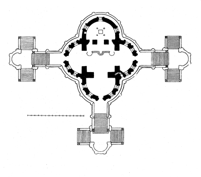 10. Церковь Покрова в Филях. 1693-1694. План