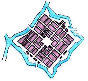 Начало XVI в. План города Витри-ле-Франсуа. Итальянский архитектор Маринш 