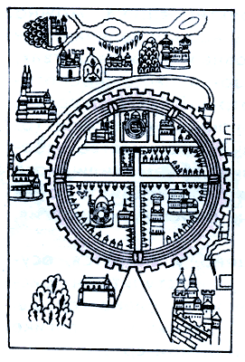 Идеализированное изображение древнего Иерусалима. XII в.
