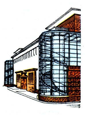 Фабрика в Кёльне. Архитектор В. Гропиус, 1914 г.