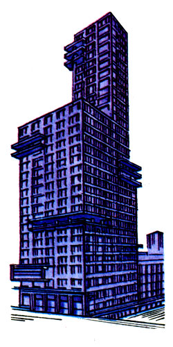Проект небоскреба для г. Чикаго Архитекторы В. Гропиус и А. Майер