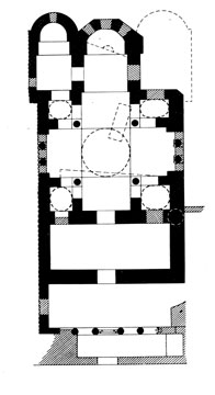 Фетие-джами (церковь св. Стефана ?) близ Триглии, кон. VIII в. План