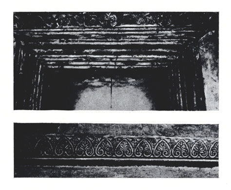 Константинополь. Церковь Христа Всевидящего. Нартекс, фрагмент карниза и портала, ведущего в наос