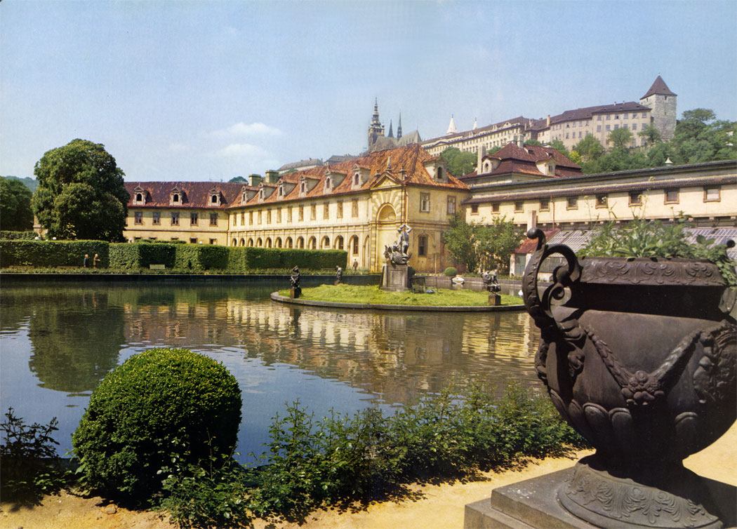Generalissimo Albrecht Wallenstein, Duke of Fried-land, had the Wallenstein Palace built in the years 1624 - 1630. The site had formerly been occupied by twenty-six houses ><http://hous.es>, four garden, and the public Little Quarter lime-kiln. For that reason there was sufficent space not only for the mighty palace but also for the extensive garden, the stables and a riding school.