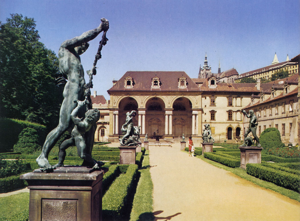 The original statues for the garden of the Wallenstein Palace were fashioned by Adrian de Vries, one of the well-known artists whom the Court of Emperor Rudolph II attracted to Prague. During the Thirty Years' War the Swedes looted the original statues and carried them off to Sweden. Only copies are to be found in the garden nowadays.