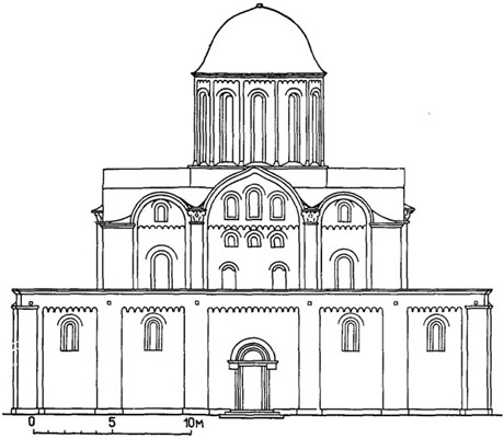 Чернигов. Борисоглебский собор. XII в. Западный фасад