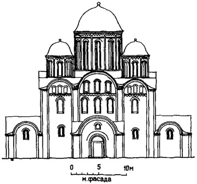 Успенский собор Елецкого монастыря, середина XII в. Западный фасад