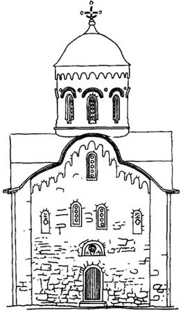 Новгород. Церковь Николы на Липне. 1292 г. Западный фасад