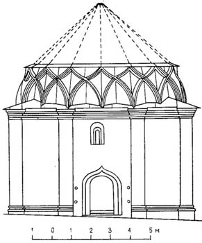Муром.Церковь Косьмы и Дамиана, 1565 г. Западный фасад