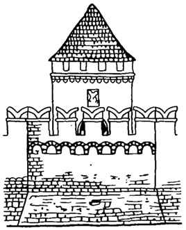 Тула. Кремль, 1514-1521 гг. Одоевские ворота. Фасад